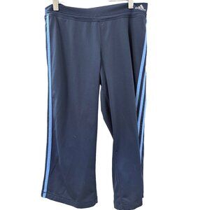 🌸3/$15🌸 Navy Blue with Light Blue Side Stripe Adidas Athletic Pants est Medium